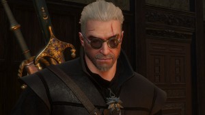 Create meme: The Witcher 3: Wild Hunt, Geralt with glasses, Witcher talk about the award