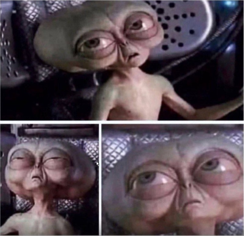 Create meme: The alien men in black, alien , the men in black are aliens