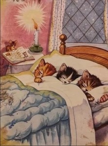 Create meme: illustration of cat, adorable kittens, sweet dreams