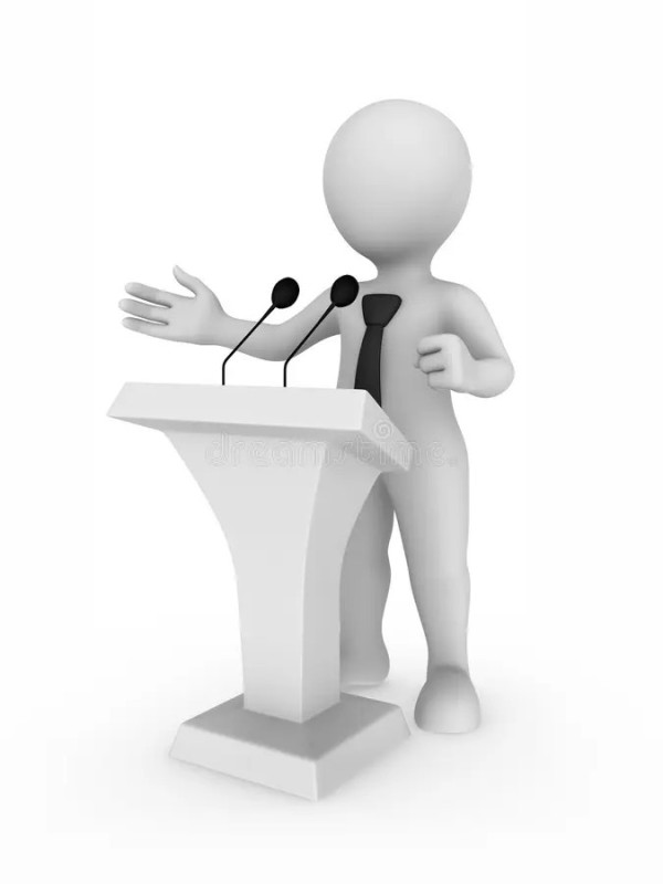 Create meme: the little man at the podium, 3d man speaker, Debate little men