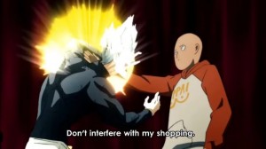 Create meme: garou is one punch man, one punch man season 2 opening, saitama garou meets