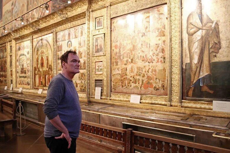 Create meme: Quentin Tarantino in Moscow, Quentin Tarantino , Tarantino in Moscow