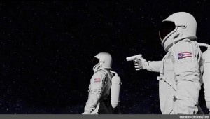Create meme: two astronaut, astronaut in space