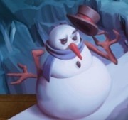 Создать мем: снеговик warcraft, маленький снеговик, веселый снеговик