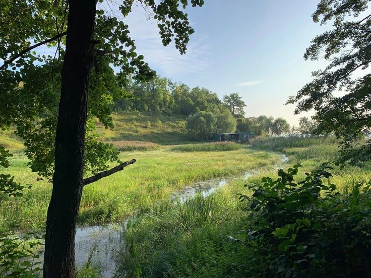 Create meme: the river, by the river, river in summer