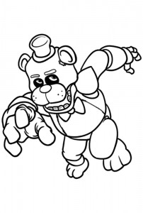 Create meme: coloring fnaf Freddy, coloring fnaf