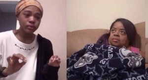 Создать мем: чернокожая женщина мем, me explaining to my mom, девушка негр и мать мем