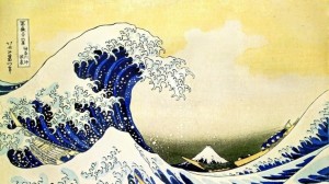 Create meme: tsunami, Ukiyo, wave over mount Fuji