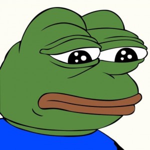 Create meme: Pepe sad, frog meme does not understand, frog meme