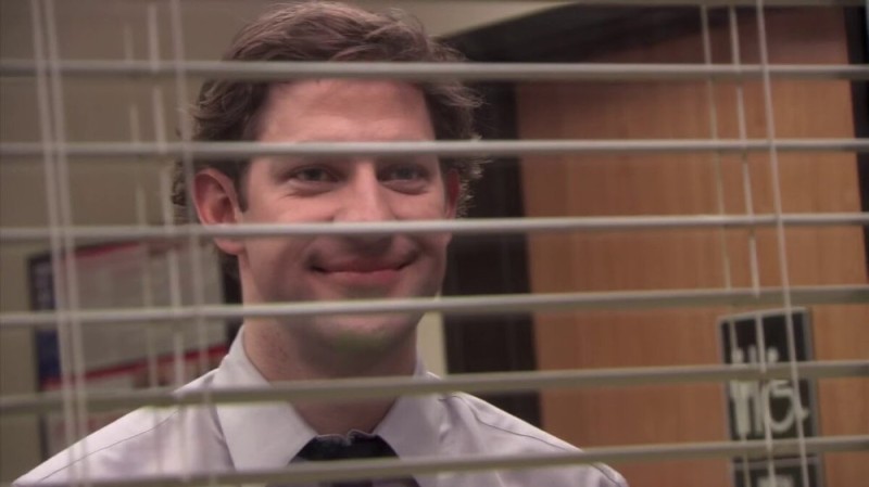 Create meme: Jim Halpert, marta s halpert, Jim Halpert behind the Blinds meme