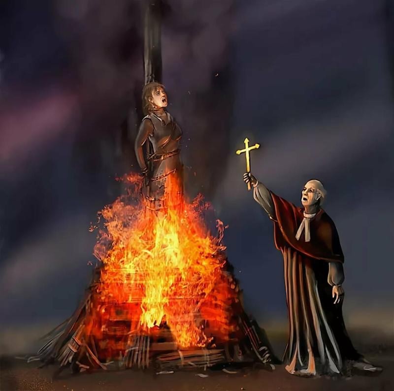 Create meme: burning witches at the stake, Holy Inquisition inquisitor, the Holy Inquisition