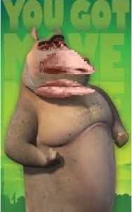 Create meme: Madagascar Hippo Moto Moto, Moto Moto Madagascar, Moto Moto from Madagascar