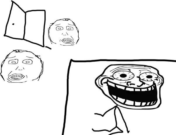 Create meme: trollface smile, crazy trollface, trollface meme