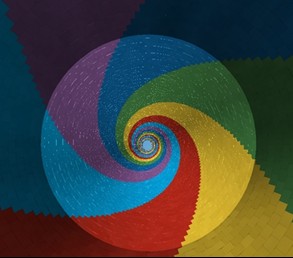 Создать мем: цветовая композиция, живопись абстрактная, радуга по спирали