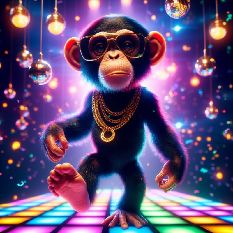Создать мем: цирковое шоу, обезьяна, dance monkey