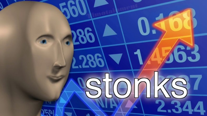 Create meme: stones down, stonks meme, the stonks meme