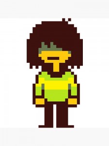 Create meme: Chara undertail pixel