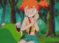 Create meme: pokemon ash, caterpie and misty, pokemon season 1