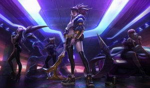 Создать мем: league of legends akali, kda akali арт +18, аркейн k/da