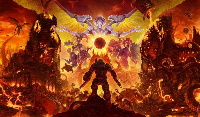 Create meme: doom eternal, hell demons, the world of the game doom artbook