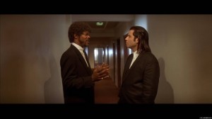 Создать мем: quentin tarantino, john travolta, samuel l jackson