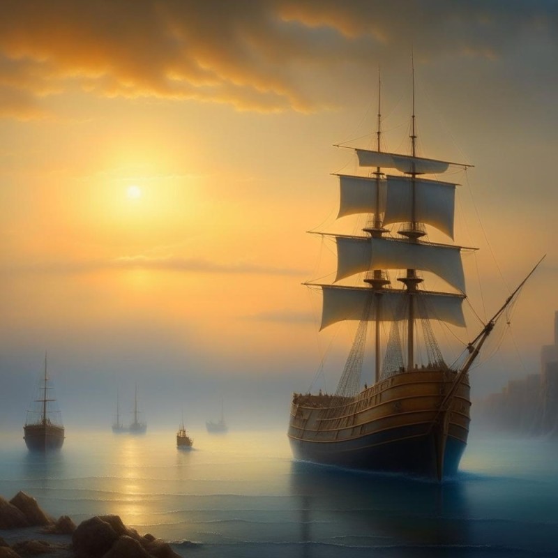 Create meme: a ship at sea, ship , painting the ship