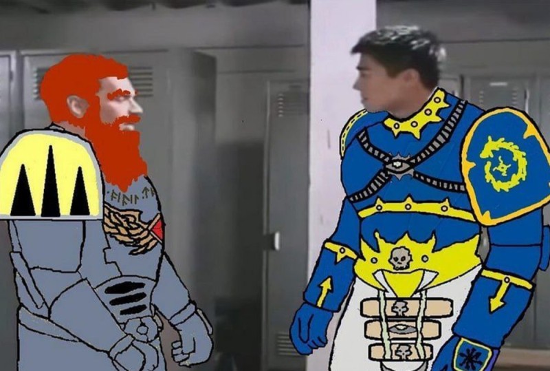 Create meme: warhammer 40,000 Gachimuchi Billy, ultramarines memes, magnus