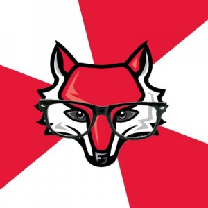 Create meme: red fox, the red fox, Hipster Red Fox