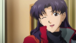 Create meme: evangelion Misato