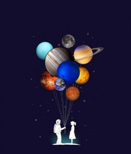 Create meme: space illustration, space pictures, astronaut on the planet of art