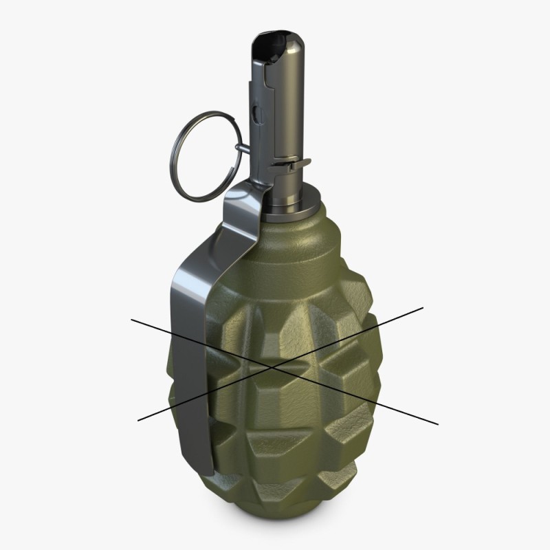 Create meme: fragmentation grenade f 1, rgn grenade, f1 hand grenade