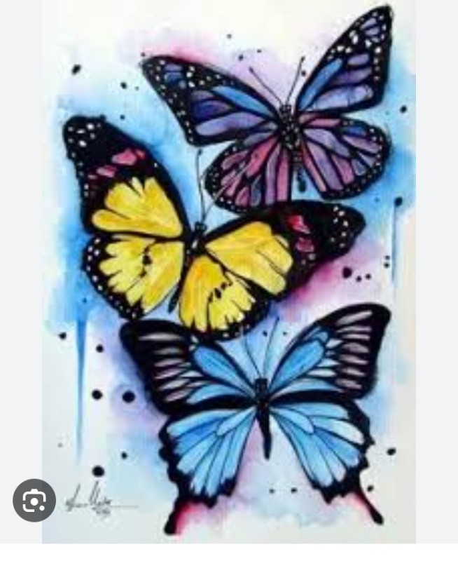 Create meme: butterfly painting, watercolor butterfly, butterflies 5d