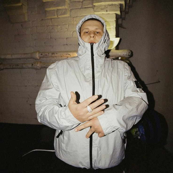 Create meme: guy , reflective jacket, hooded jacket