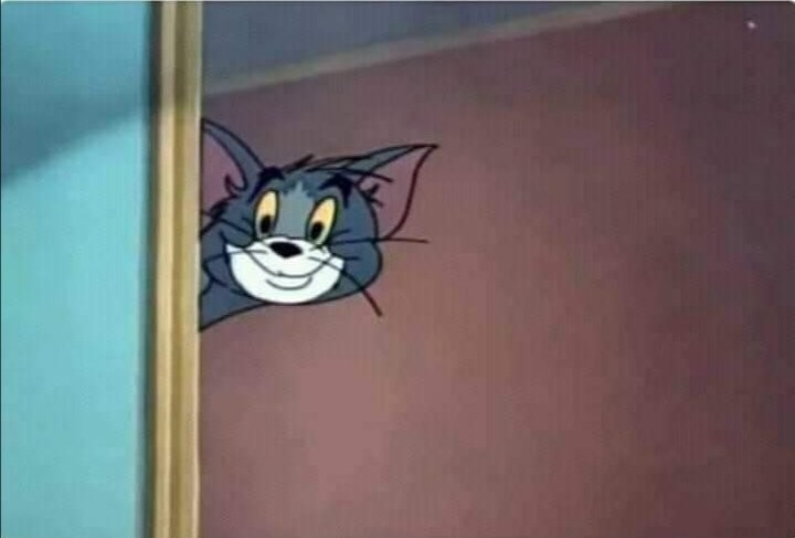 Create meme: Tom and Jerry , Tom and Jerry peeking around the corner, Jerry