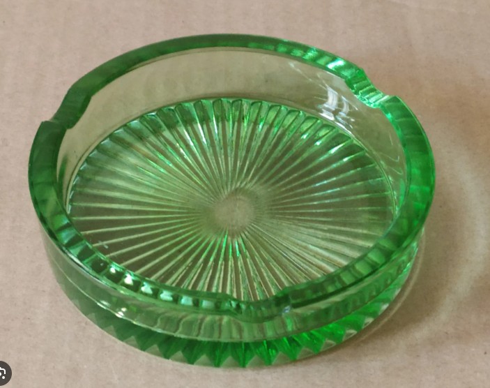 Create meme: candy bowl green glass of the USSR, ashtray green glass, green glass