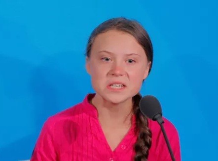 Create meme: Greta Thunberg, Greta Thunberg is evil, Greta Thunberg's speech at the UN