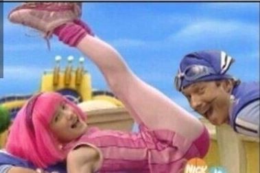 Create meme: lazy town , lazy town Julianna rose mauriello, lazy robbie