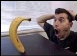 Create meme: banana man