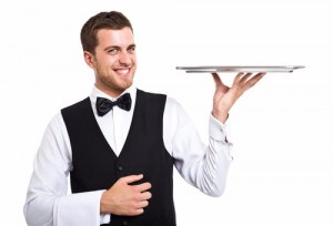 Create meme: waiter, meme the waiter and the boss, hey waiter