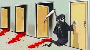 Create meme: meme of death and doors, meme death, death is knocking at the door