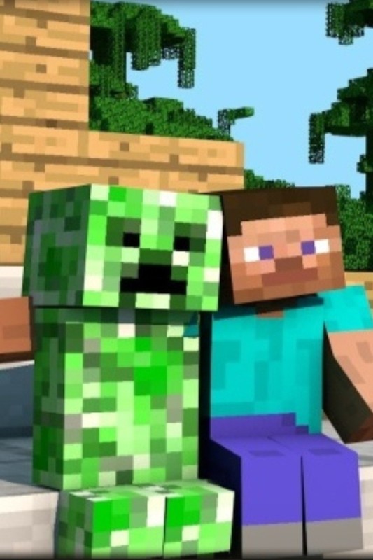 Create meme: Steve and the creeper, minecraft cartoon, creeper minecraft 