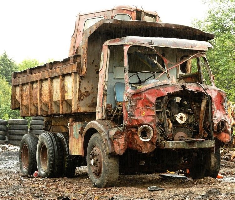 Create meme: abandoned trucks, old trucks, abandoned cars