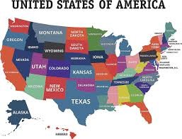 Create meme: states map of the USA, usa map, state of the USA