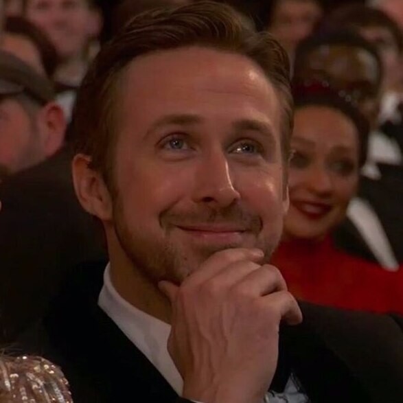 Create meme: Ryan Gosling Oscar, Ryan Gosling slams, Ryan Gosling smile