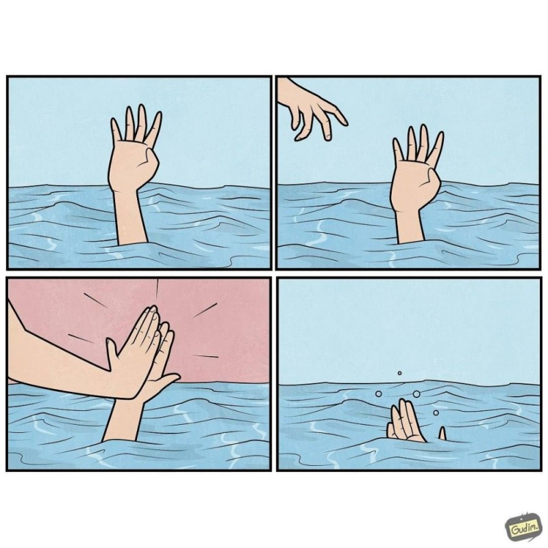 Create meme: sinking hand, sinking hand meme, man drowns meme