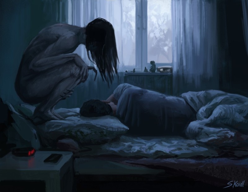 Create meme: Sleep paralysis is a monster, sleep paralysis, Sleep paralysis demon