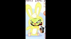 Создать мем: каддлс happy tree friends, happy tree friends, happy tree friends жёлтый кролик