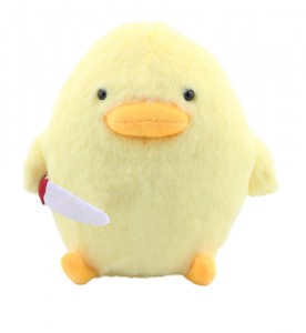 Create meme: duck with a knife, soft toy