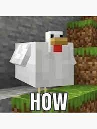 Создать мем: самая толстая курица в майнкрафт, minecraft курица, толстая курица майнкрафт