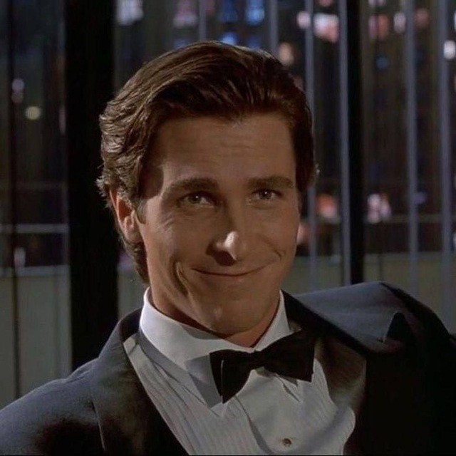 Create meme: away, patrick bateman american psycho, american psycho 1